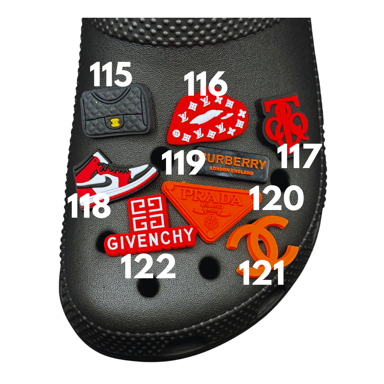 PVC Designer Shoe Charms - 01 - 131