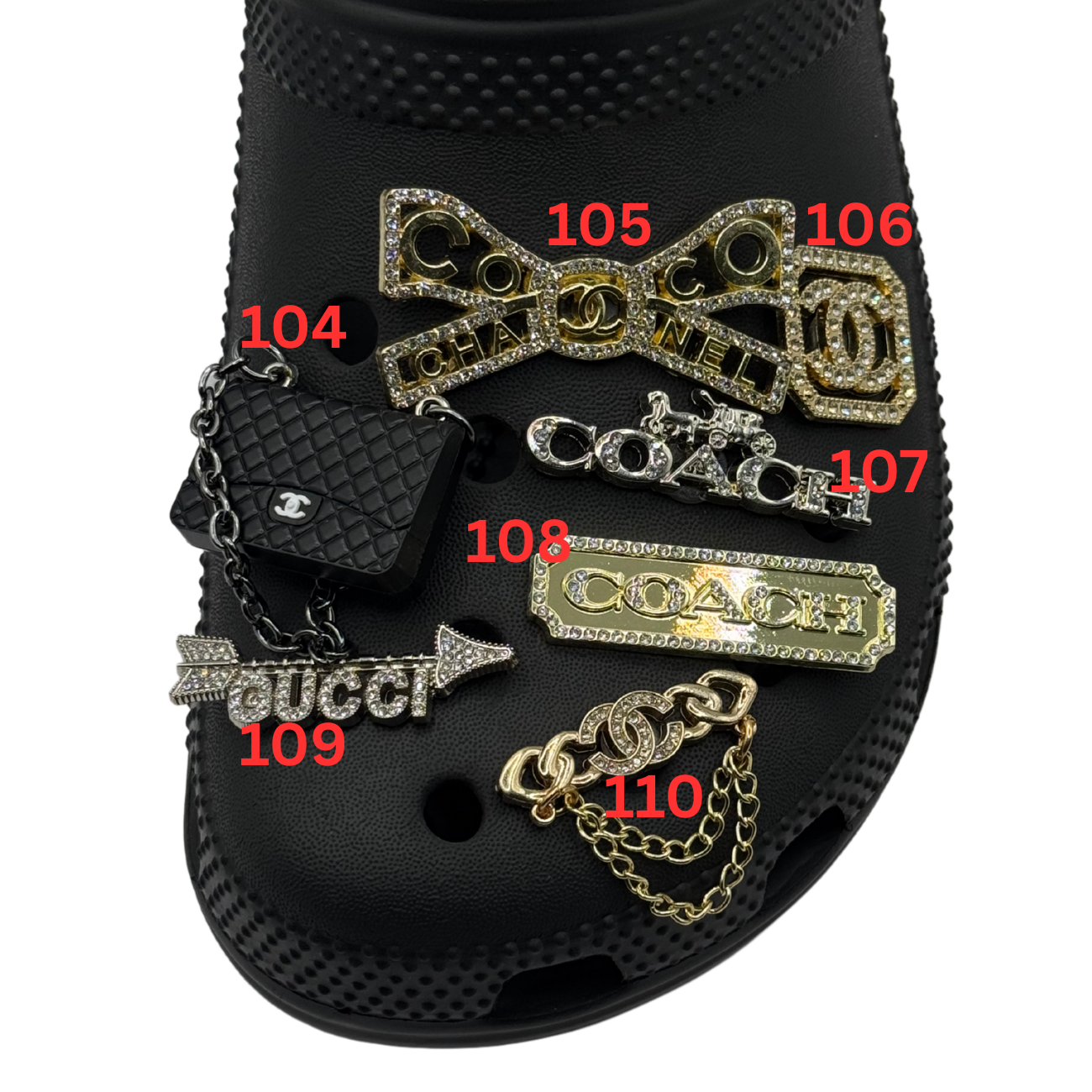 Luxury Bling Shoe Charms 100-199