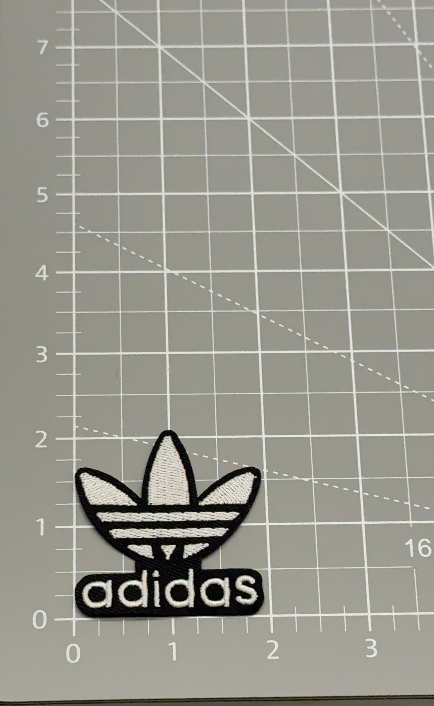 Black and White Adidas iron on patch