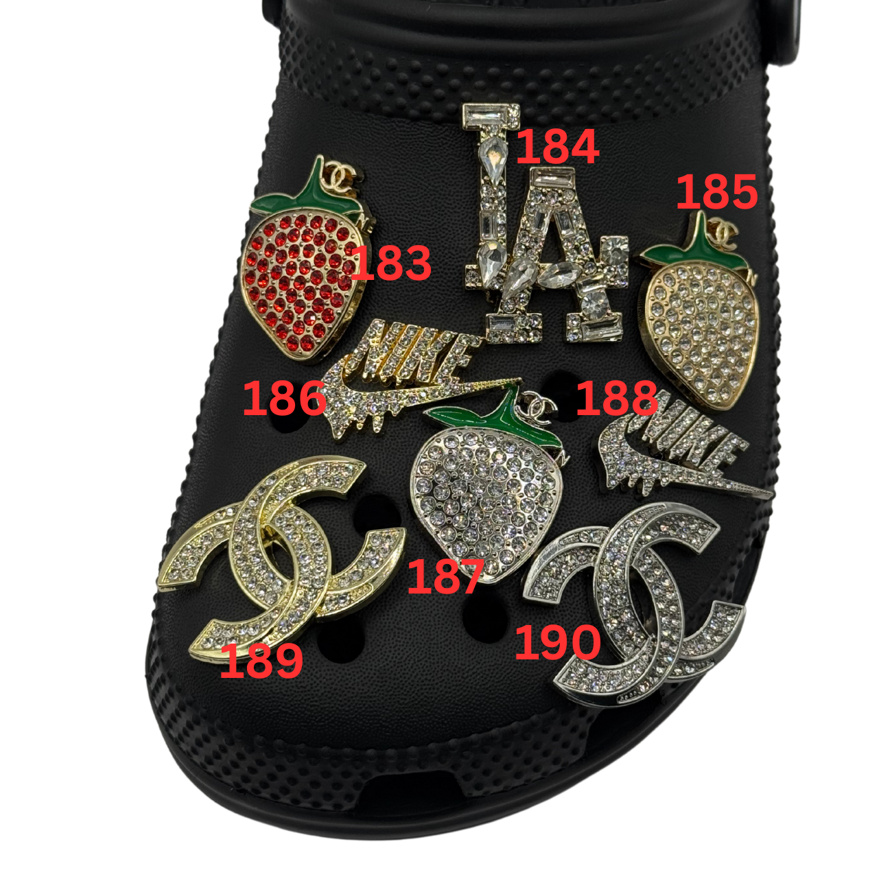 Luxury Bling Shoe Charms 100-199