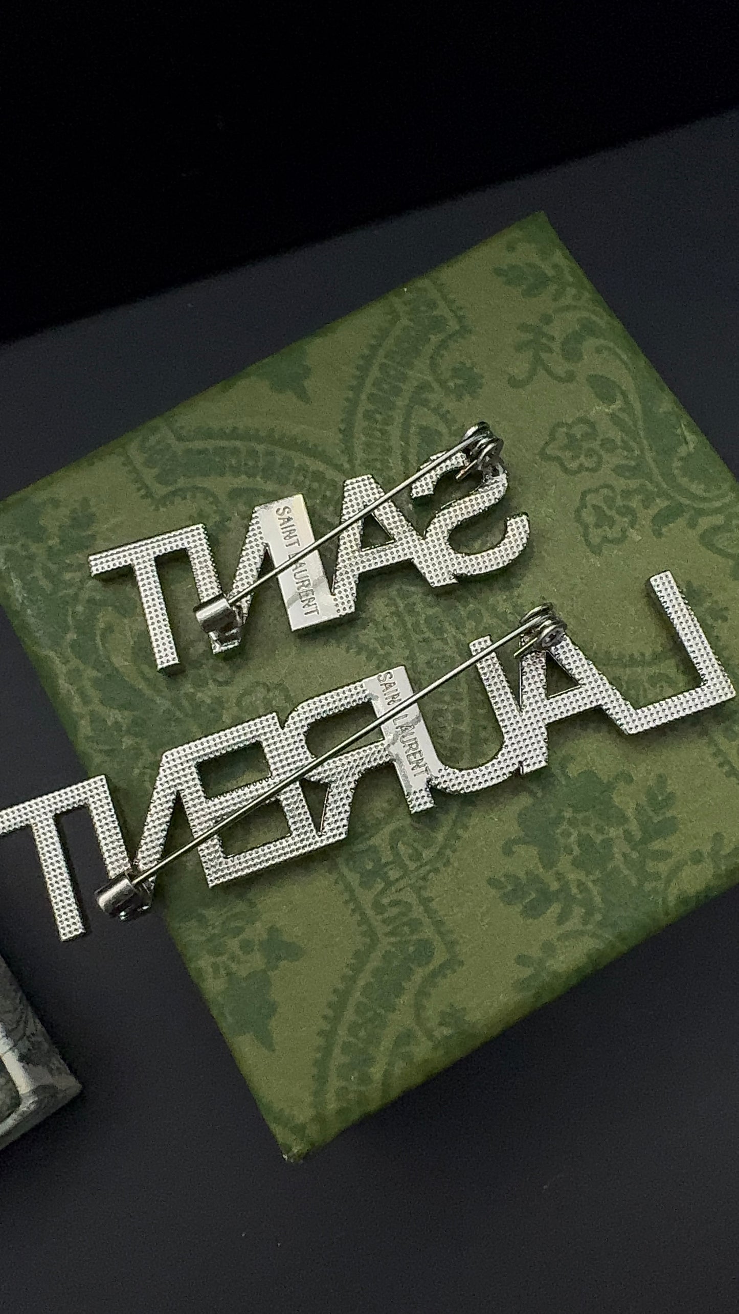 Luxury S L Silver Brooch pin