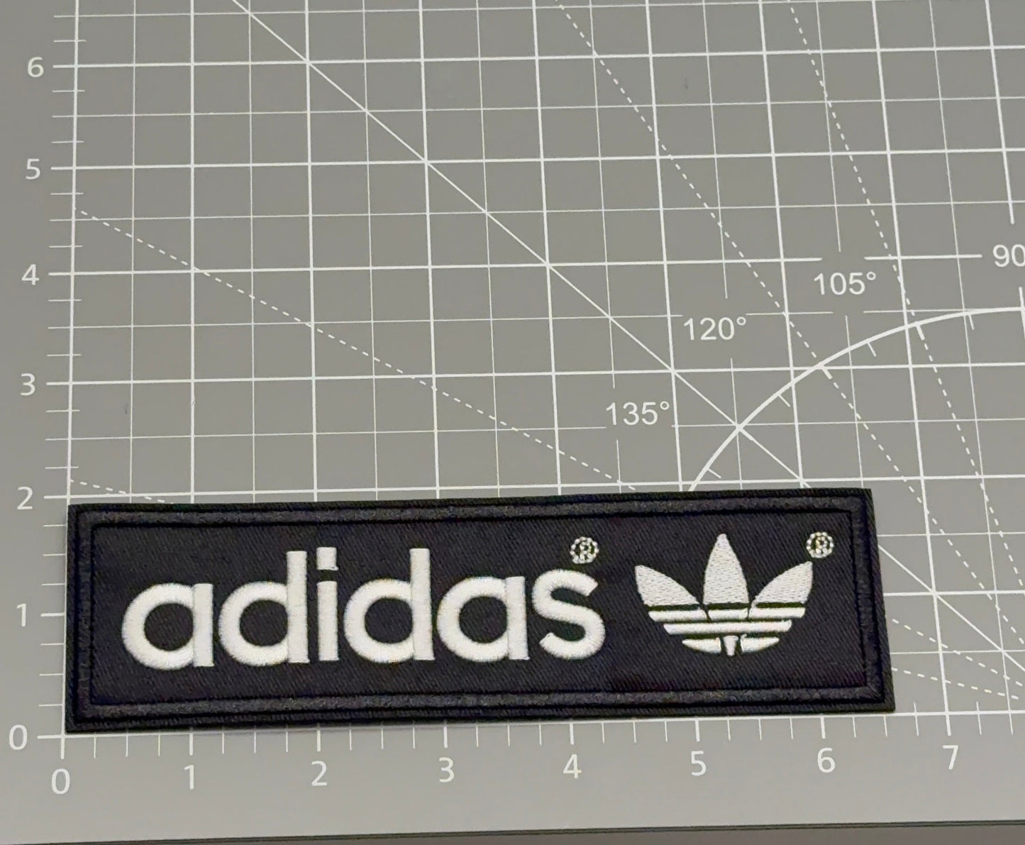 Black and White Adidas iron on patch