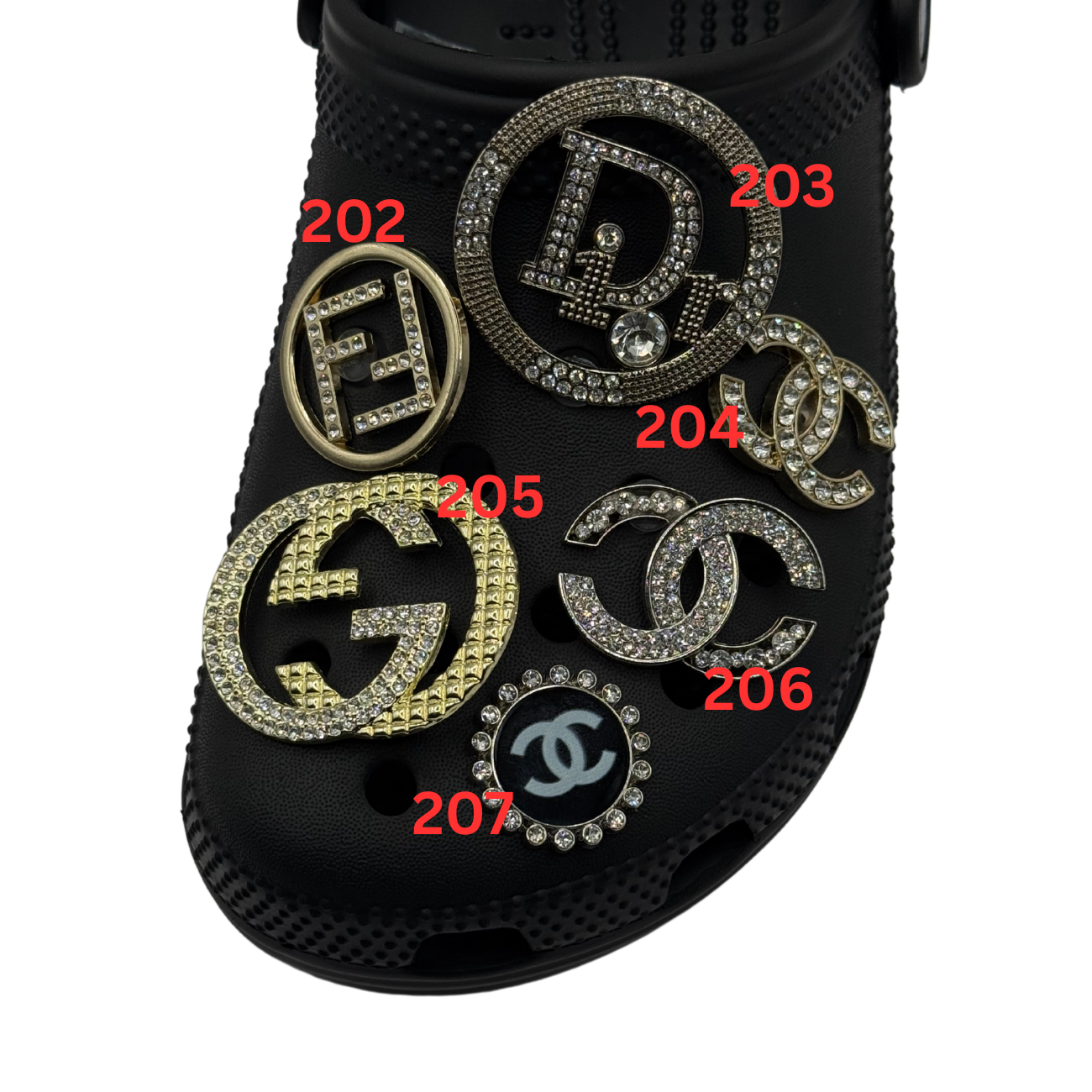 Luxury Bling Shoe Charms 200 - 262