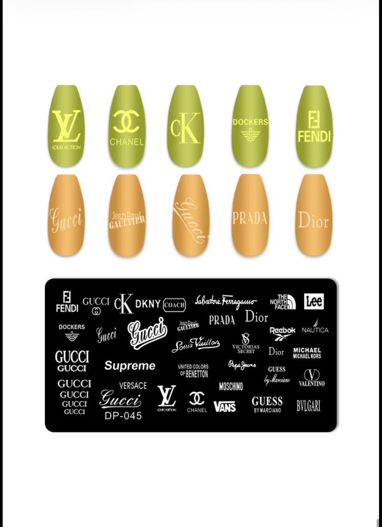 Luxury Fashion-Inspired Nail Stamping Plate – Model 001 - 045