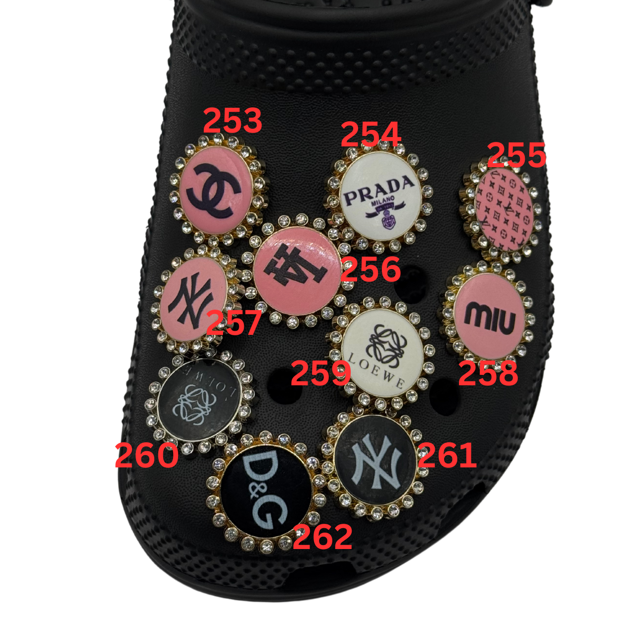 Luxury Bling Shoe Charms 200 - 262