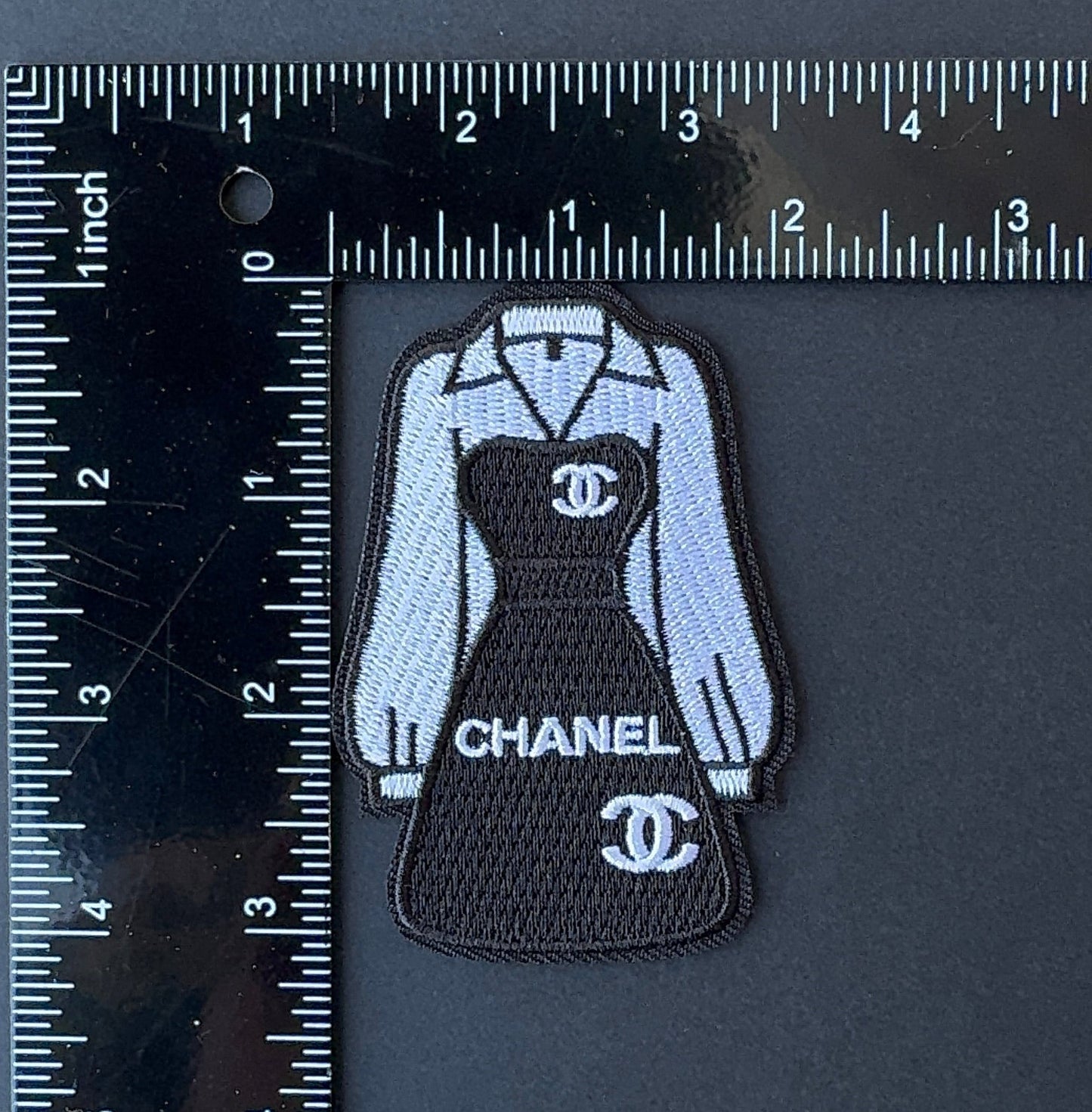 Black Coco Dress Iron-on Patch