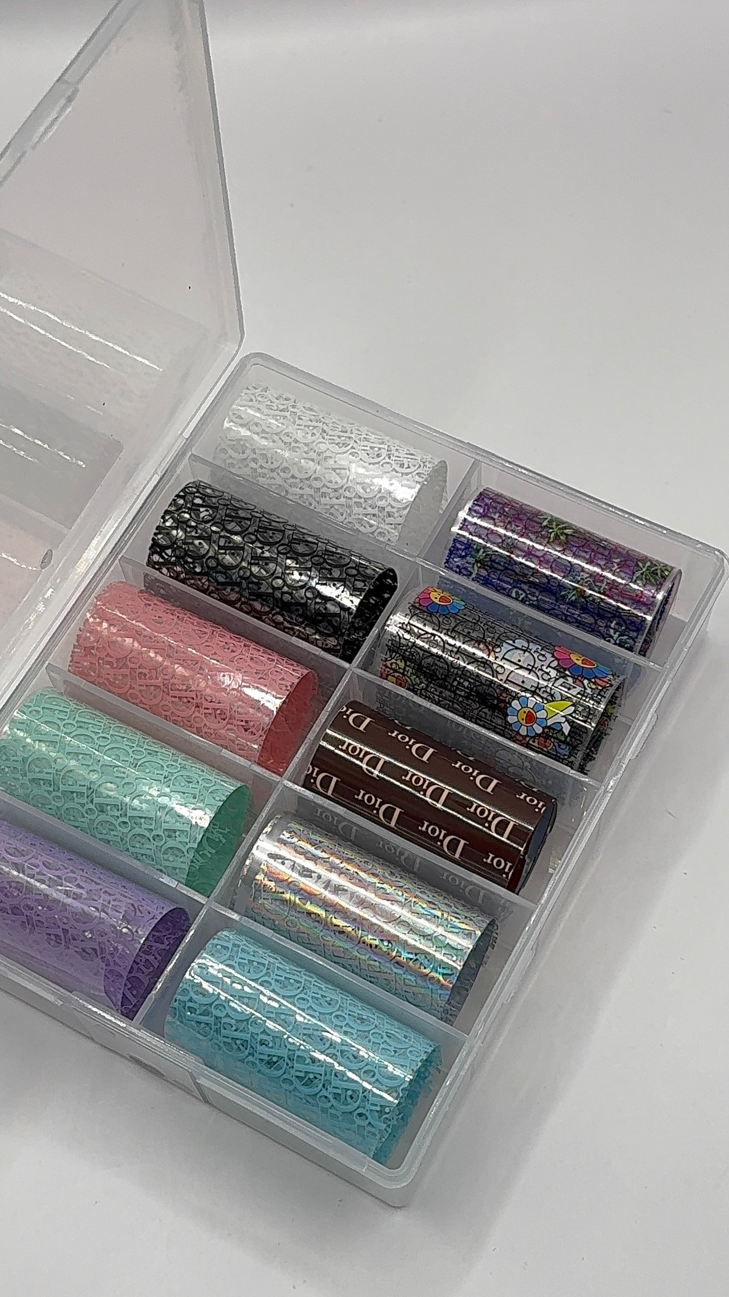 Luxury Designer-Inspired Nail Transfer Foil Set of(10 Rolls)