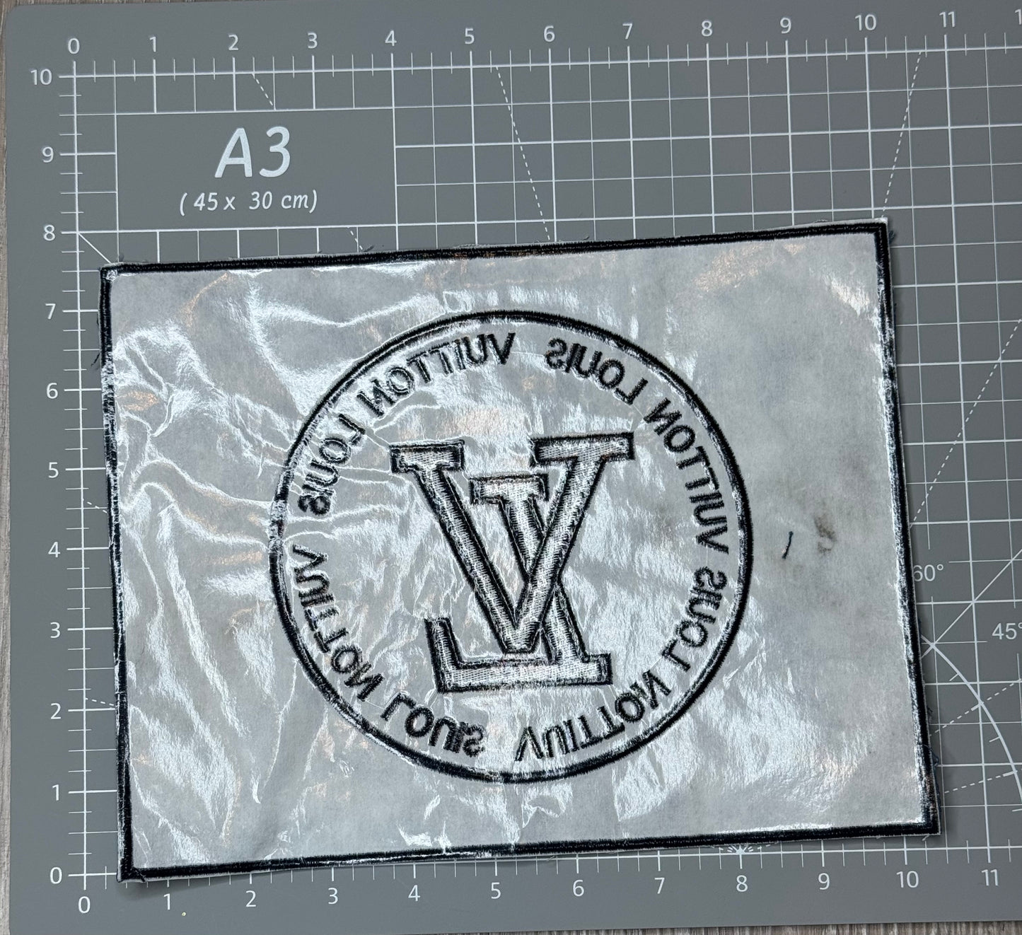 XL denim square patch
