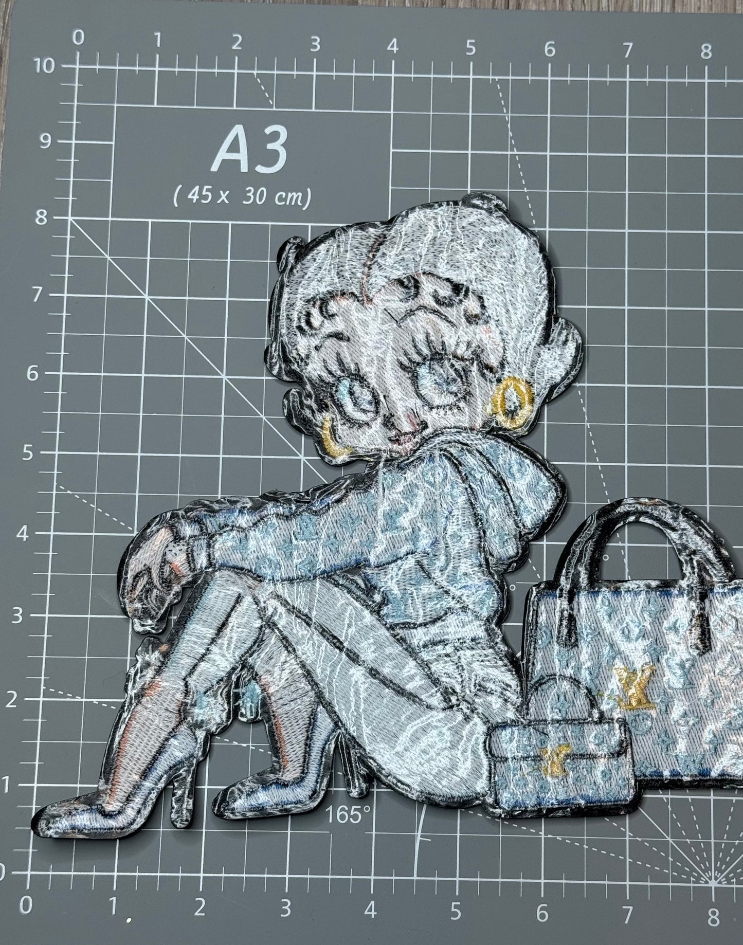 XL Blue Betty with L bag patch