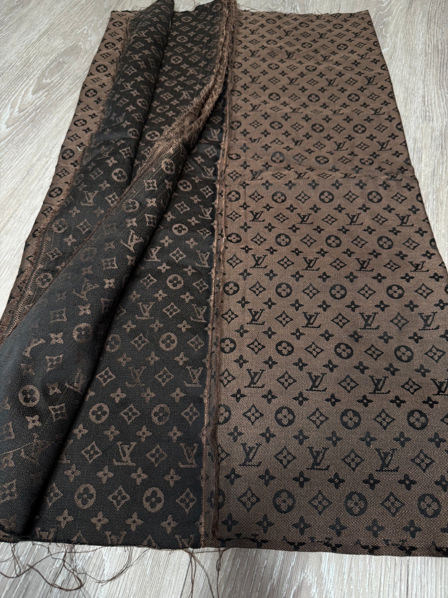 Coffee brown jacquard fabric