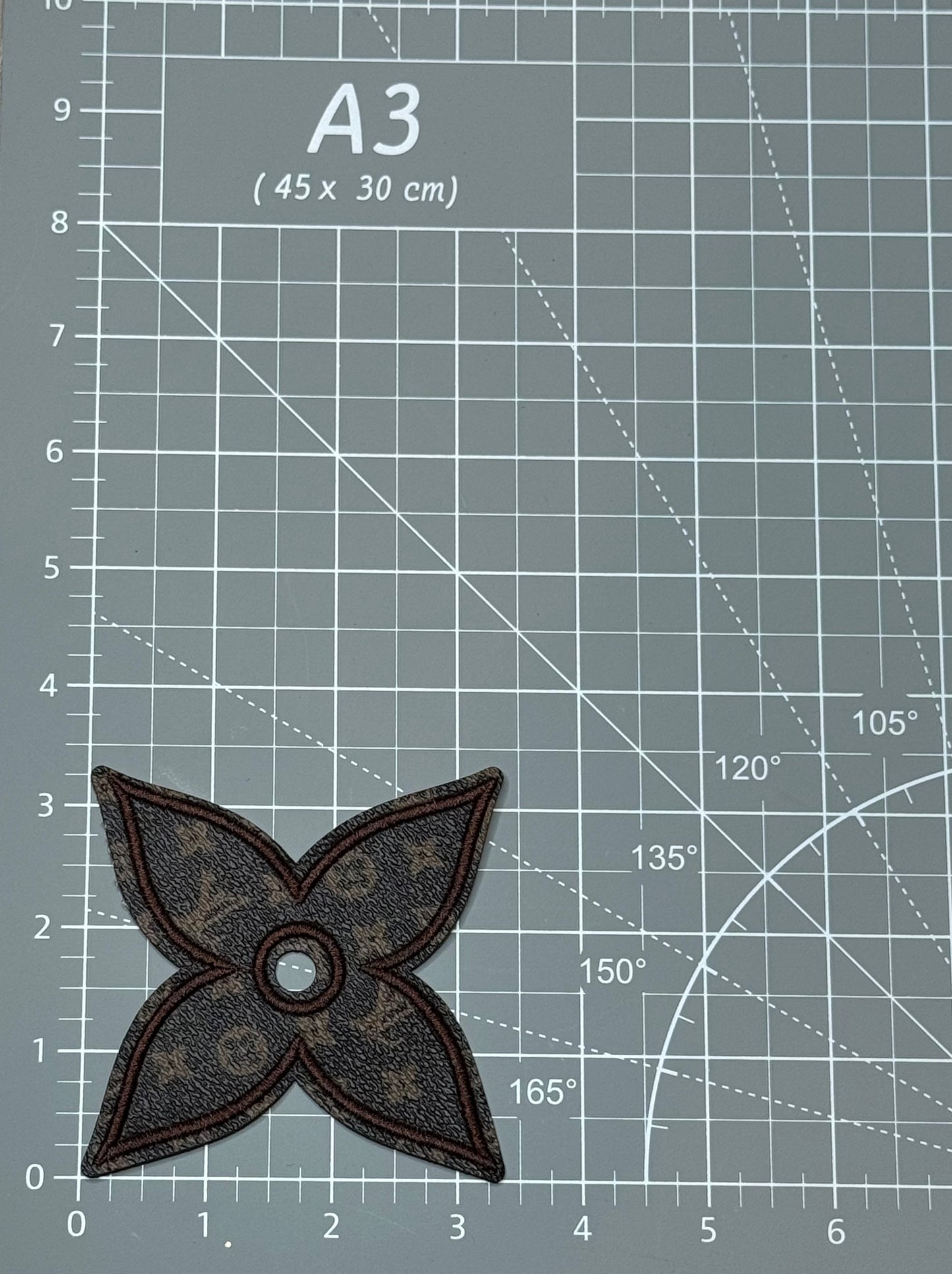 Leather fabric patch