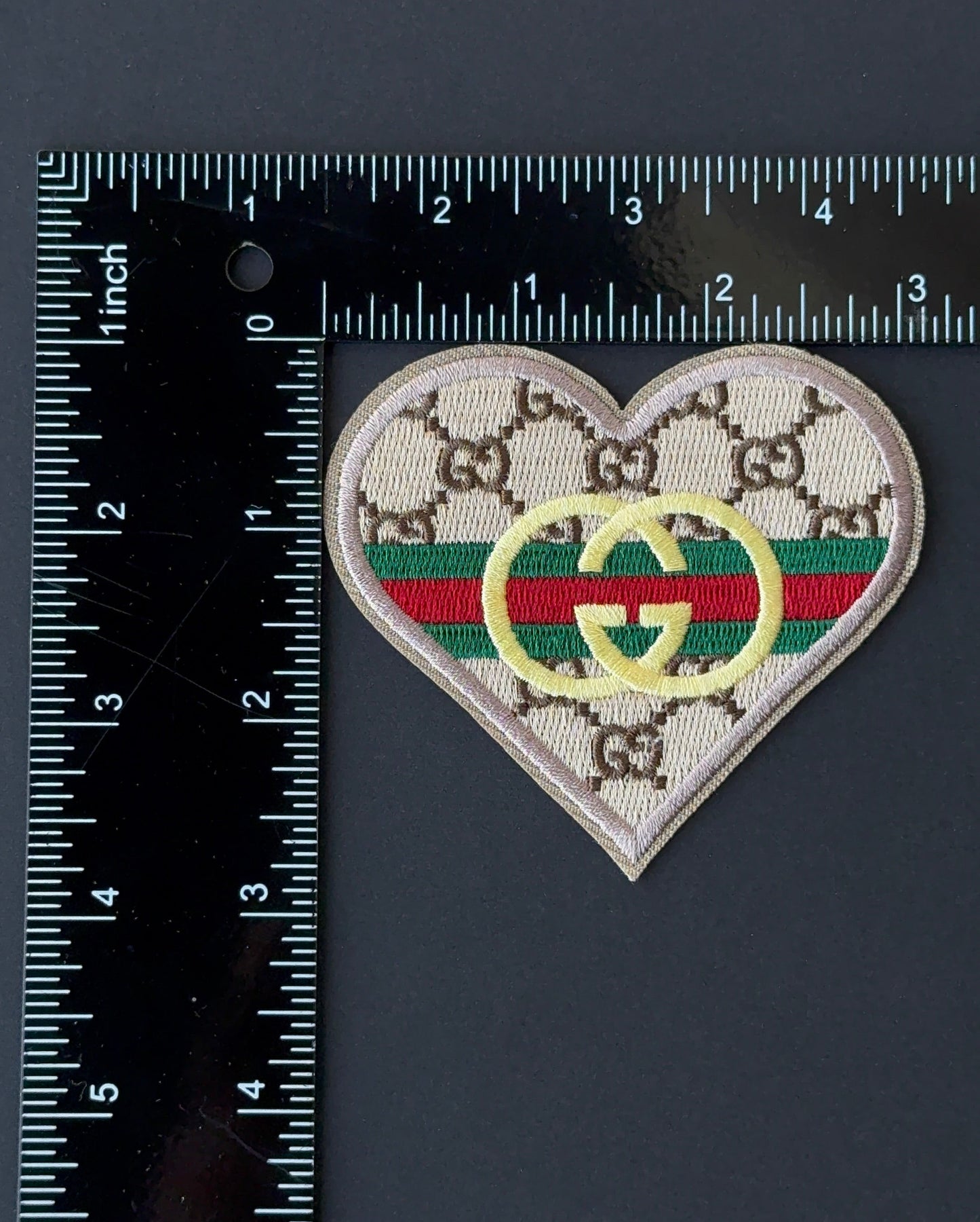 Cream Heart G.G Patch