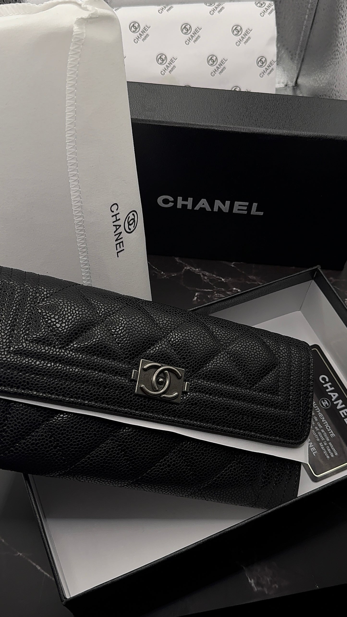 High Quality Luxury Black Chanel Wallet