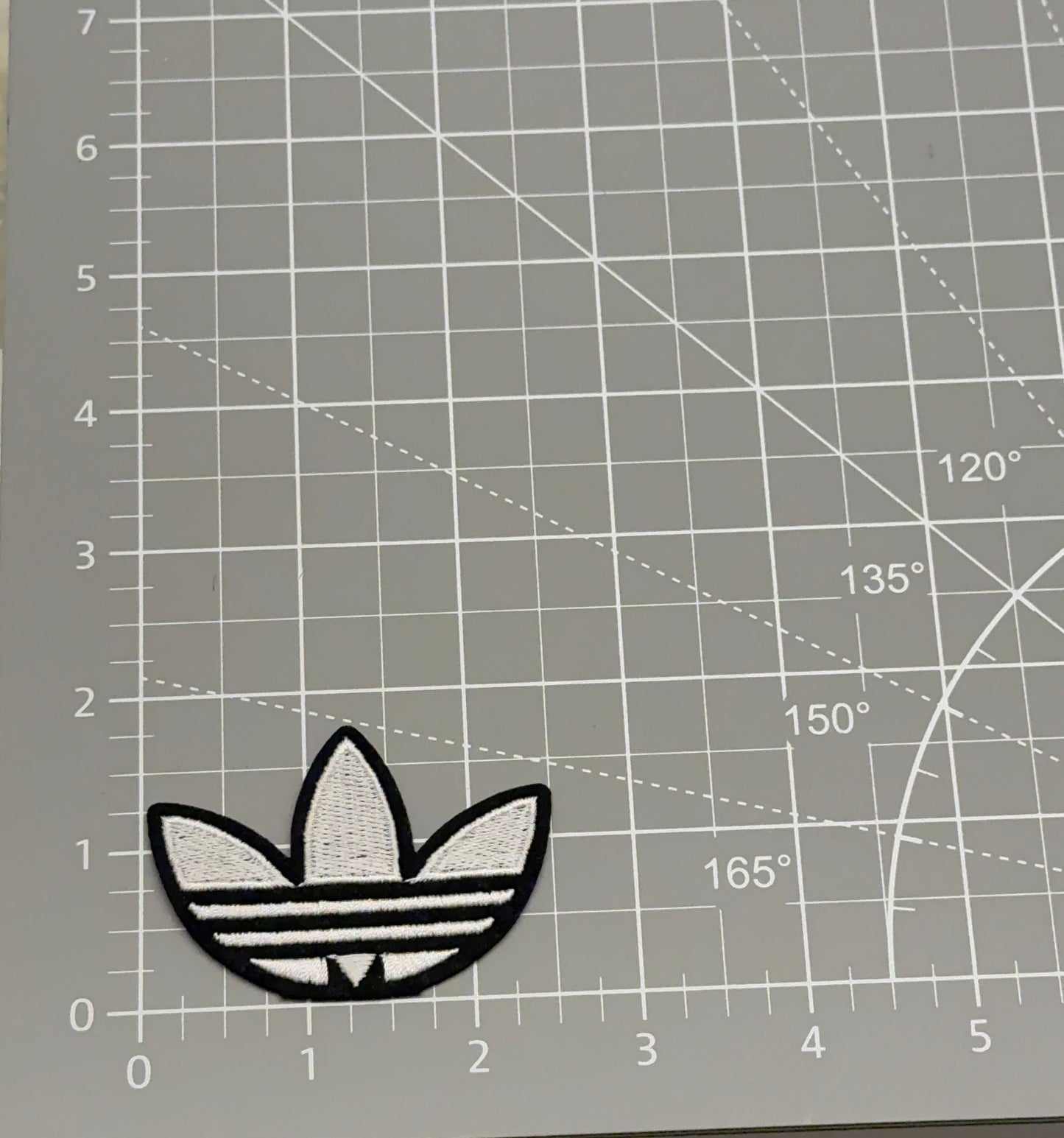 Black and White Adidas iron on patch