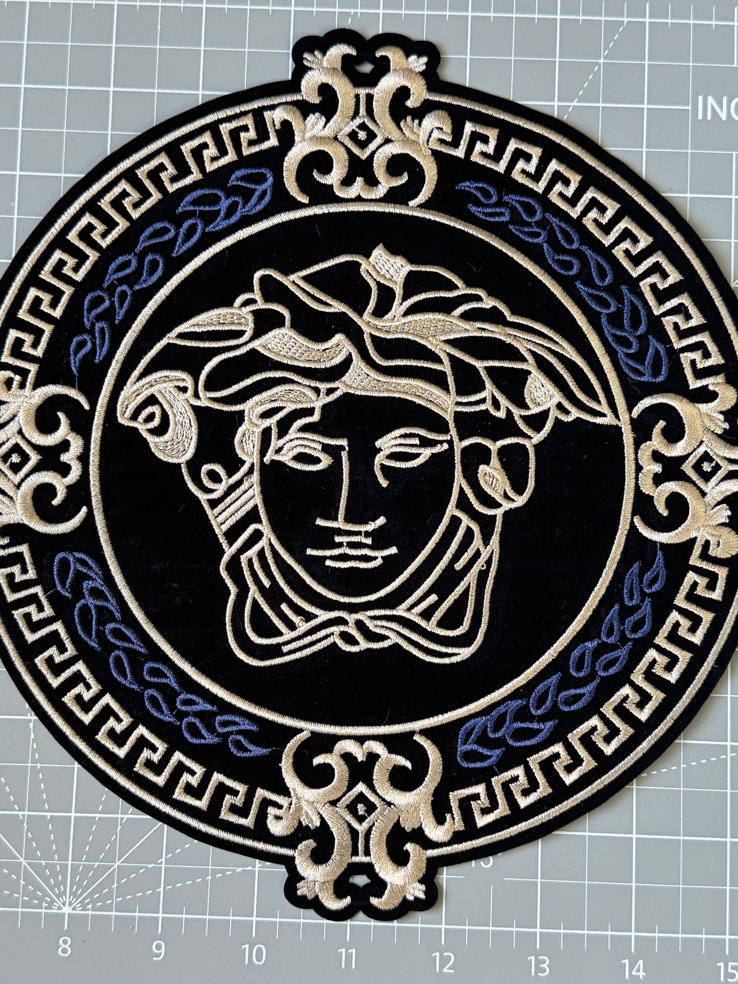 Bold V Iron On Patch