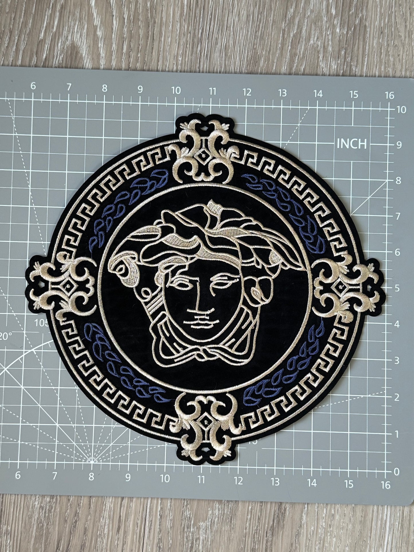 Bold V Iron On Patch