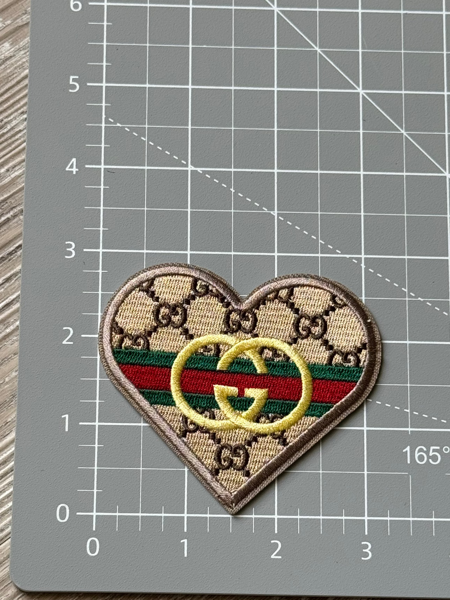 Cream Heart G.G Patch
