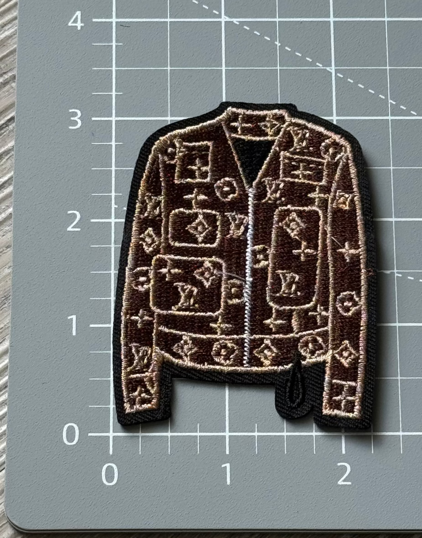 L Brown Jacket Embroidery Patch