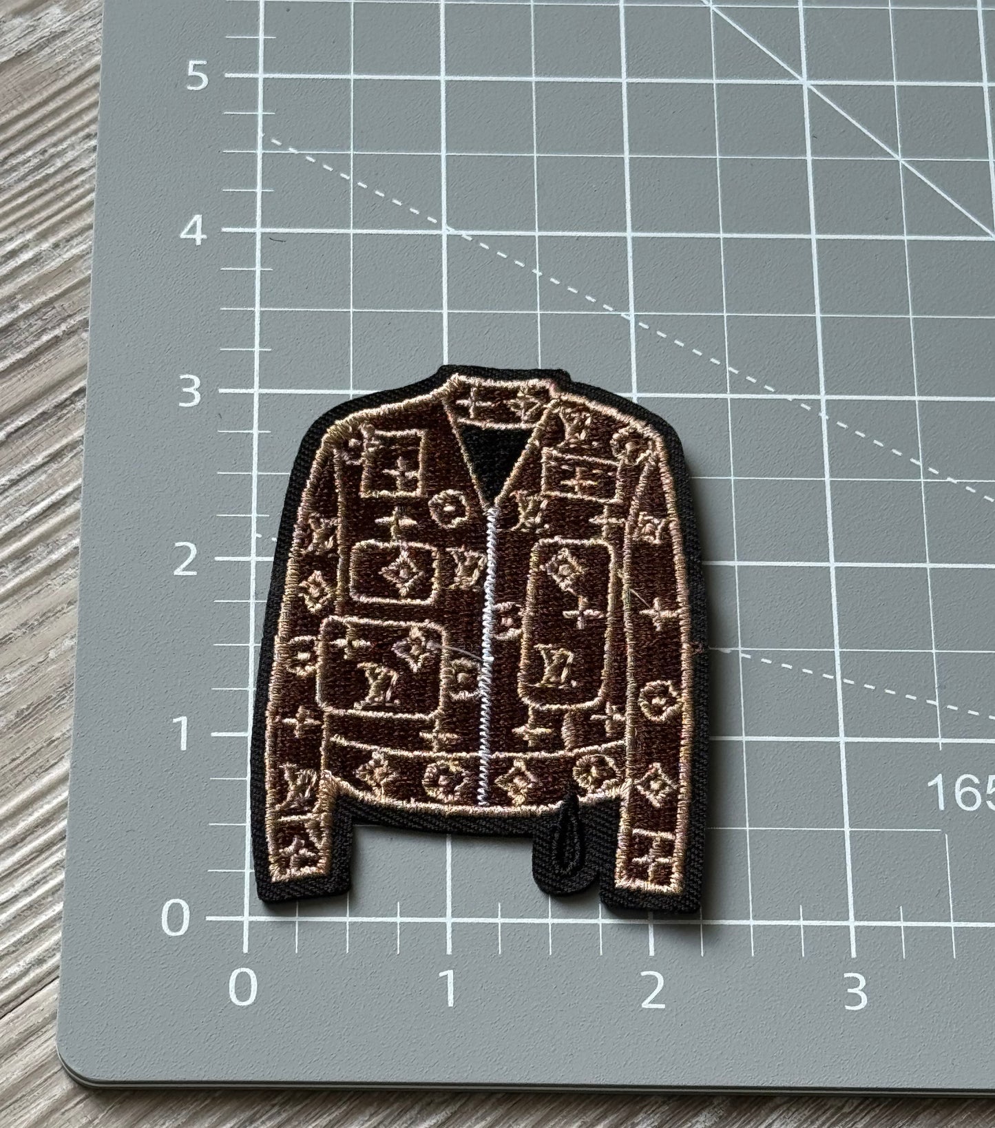 L Brown Jacket Embroidery Patch