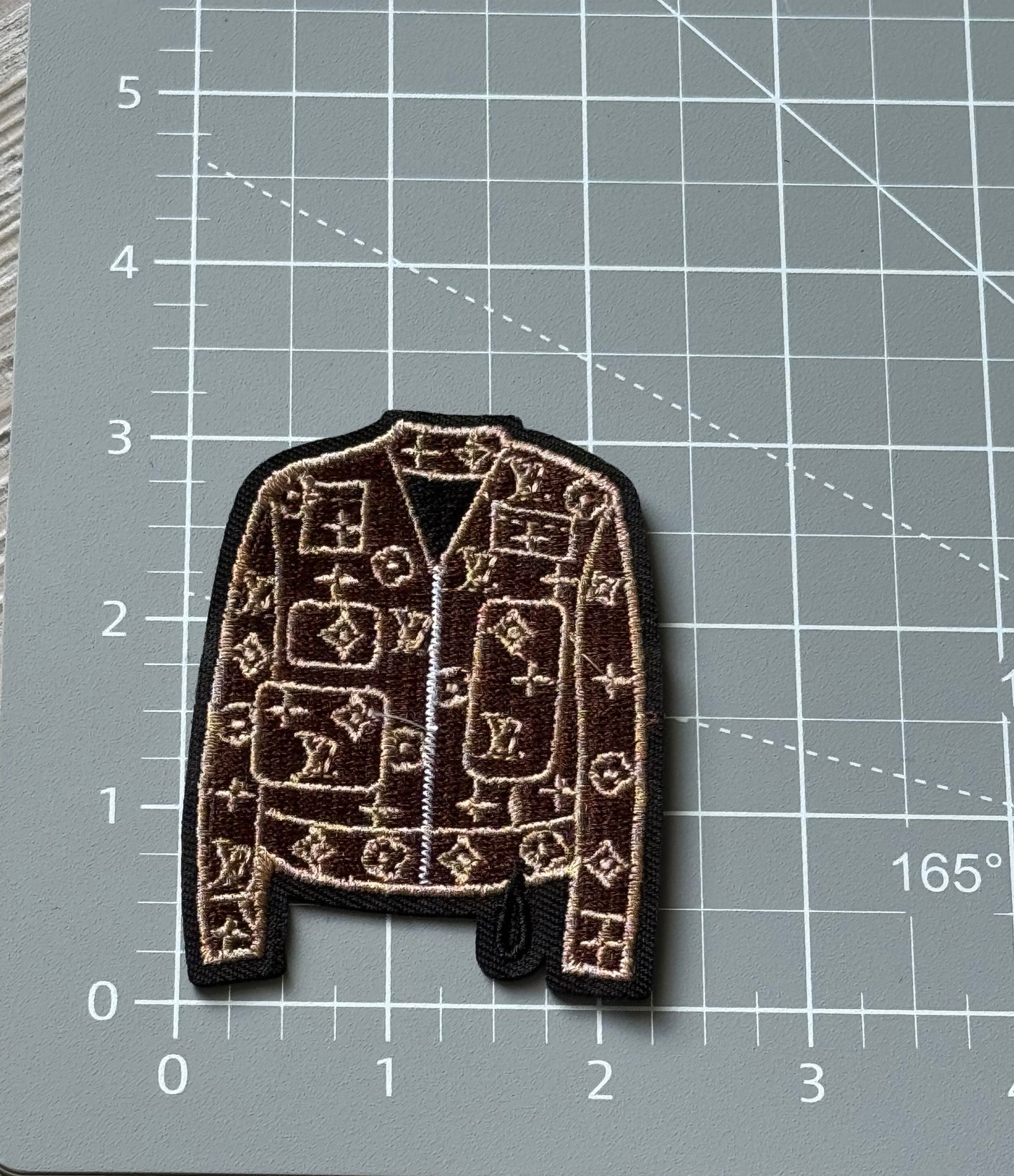 L Brown Jacket Embroidery Patch