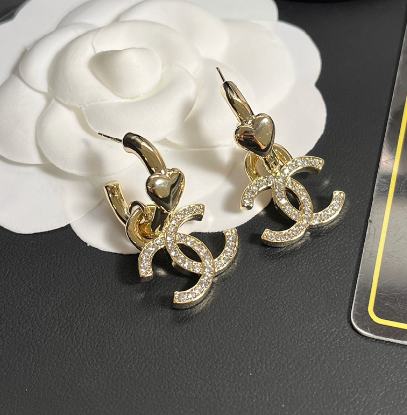 High Quality Luxury Hoop Women's Earrings - Gold