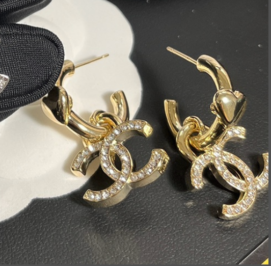 High Quality Luxury Hoop Women's Earrings - Gold