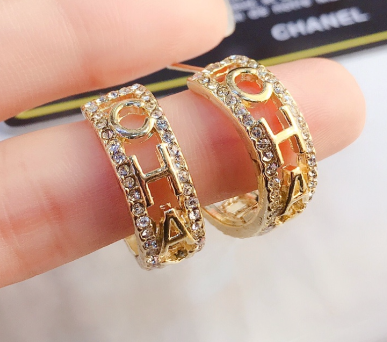 High Quality Luxury hoop Women's Earrings - Gold