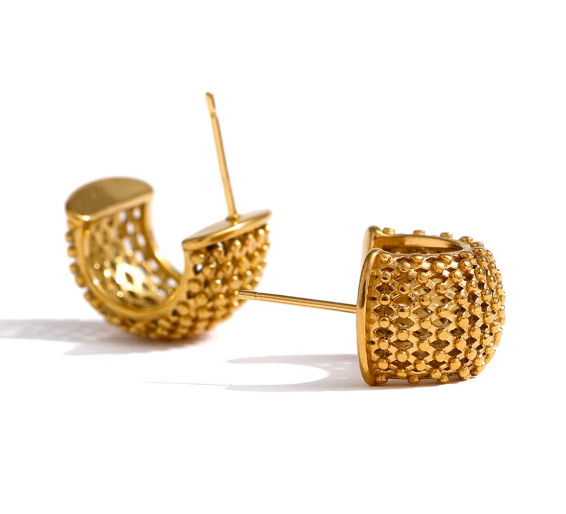 High - Grade Real 18K Gold Plated Women Earring (Waterproof)