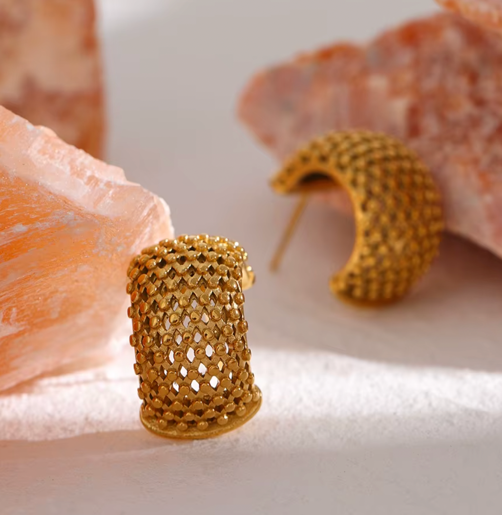 High - Grade Real 18K Gold Plated Women Earring (Waterproof)