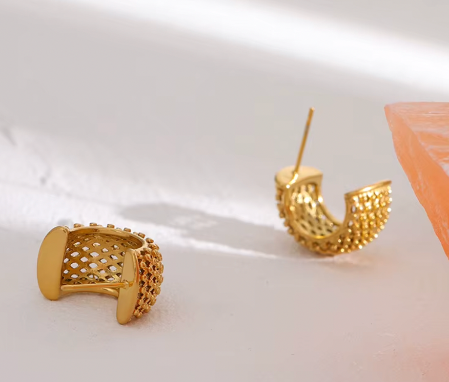 High - Grade Real 18K Gold Plated Women Earring (Waterproof)