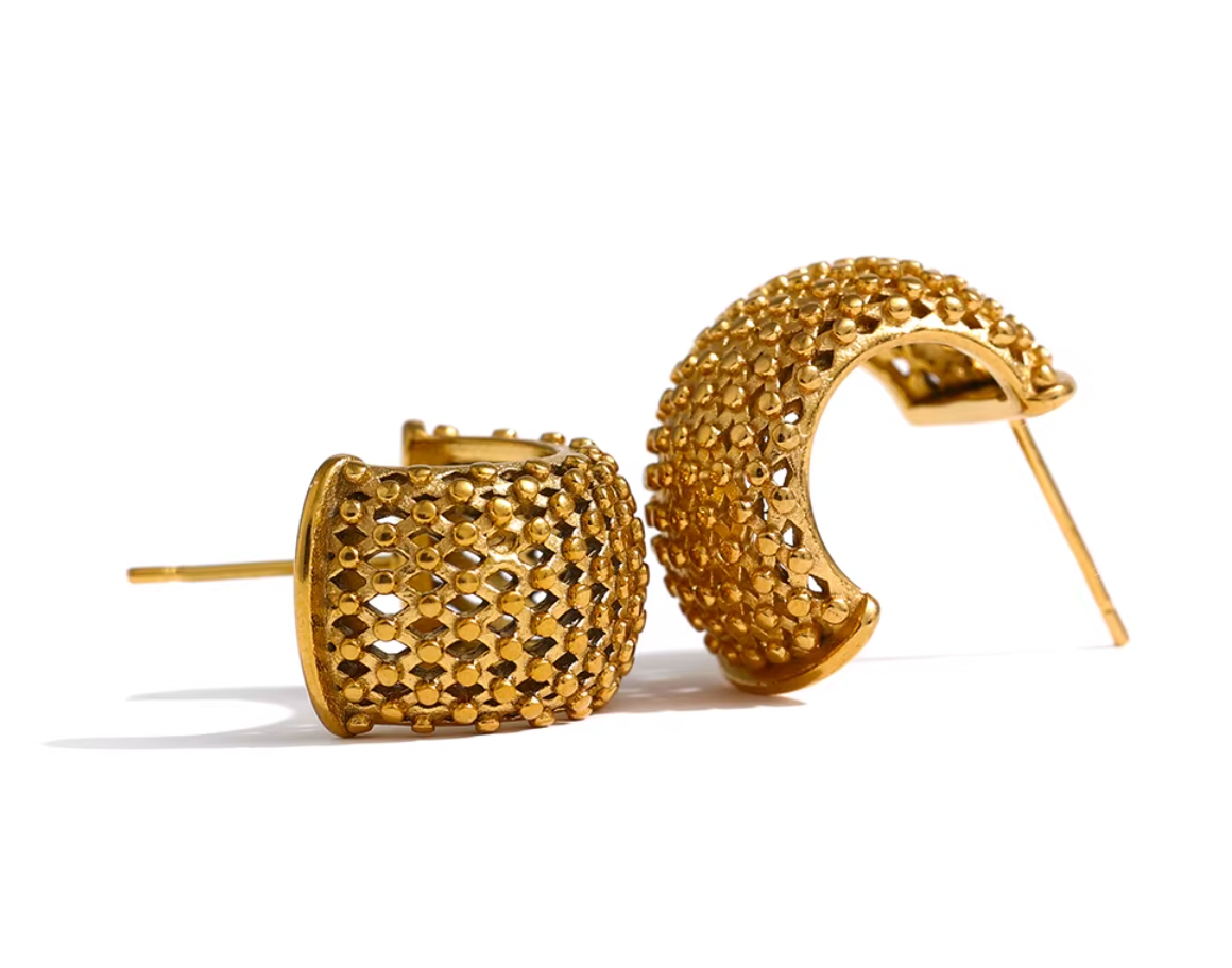 High - Grade Real 18K Gold Plated Women Earring (Waterproof)