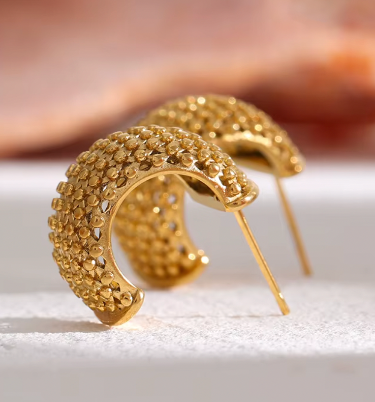 High - Grade Real 18K Gold Plated Women Earring (Waterproof)
