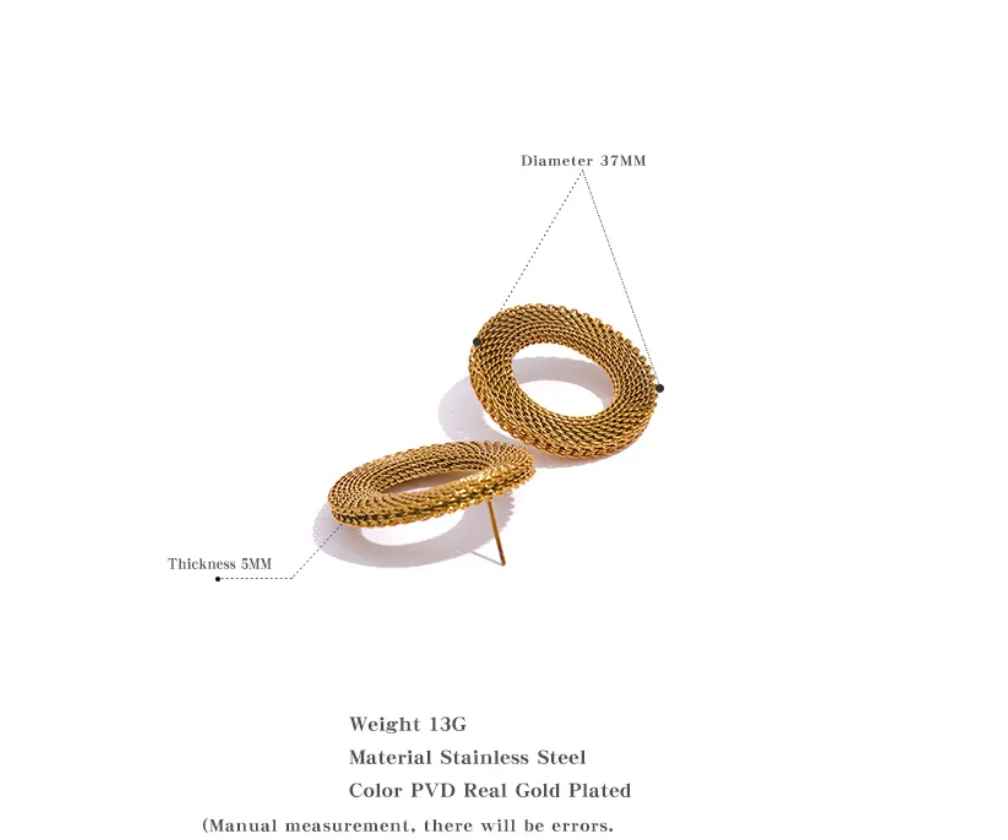High - Grade Real 18K Gold Plated Women Earring (Waterproof)