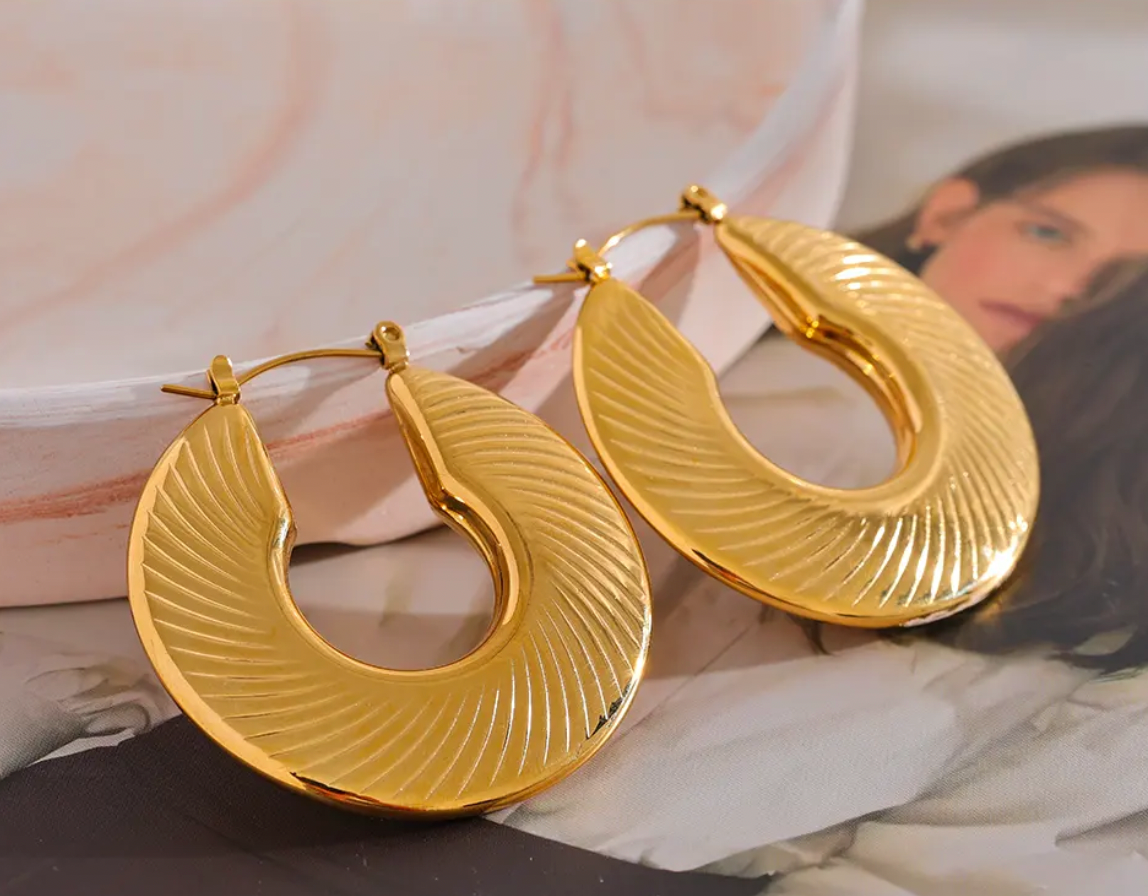 High - Grade Real 18K Gold Plated Women Earring (Waterproof)