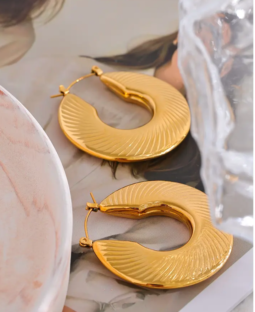 High - Grade Real 18K Gold Plated Women Earring (Waterproof)