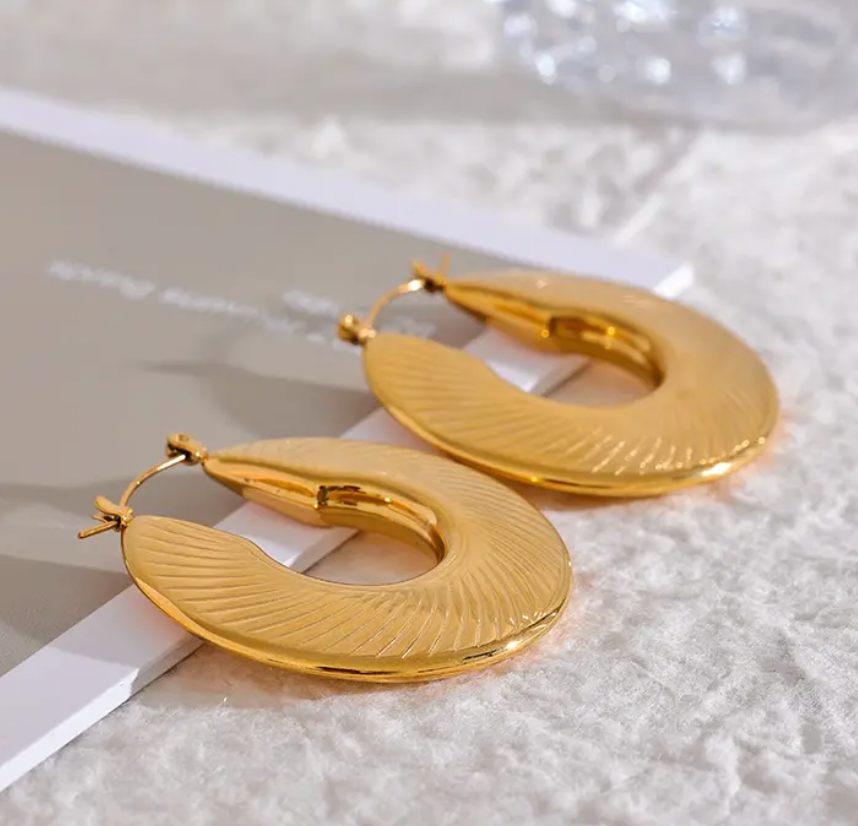 High - Grade Real 18K Gold Plated Women Earring (Waterproof)