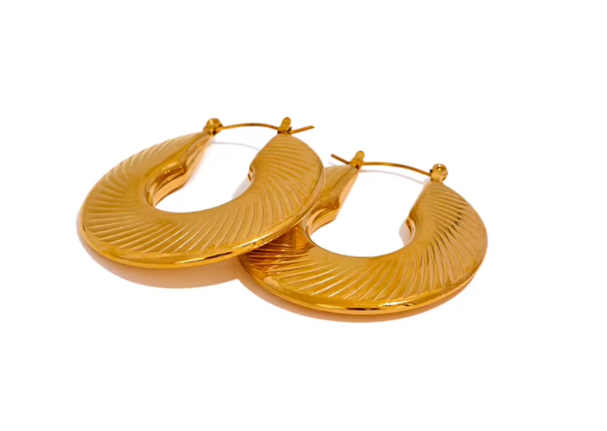 High - Grade Real 18K Gold Plated Women Earring (Waterproof)