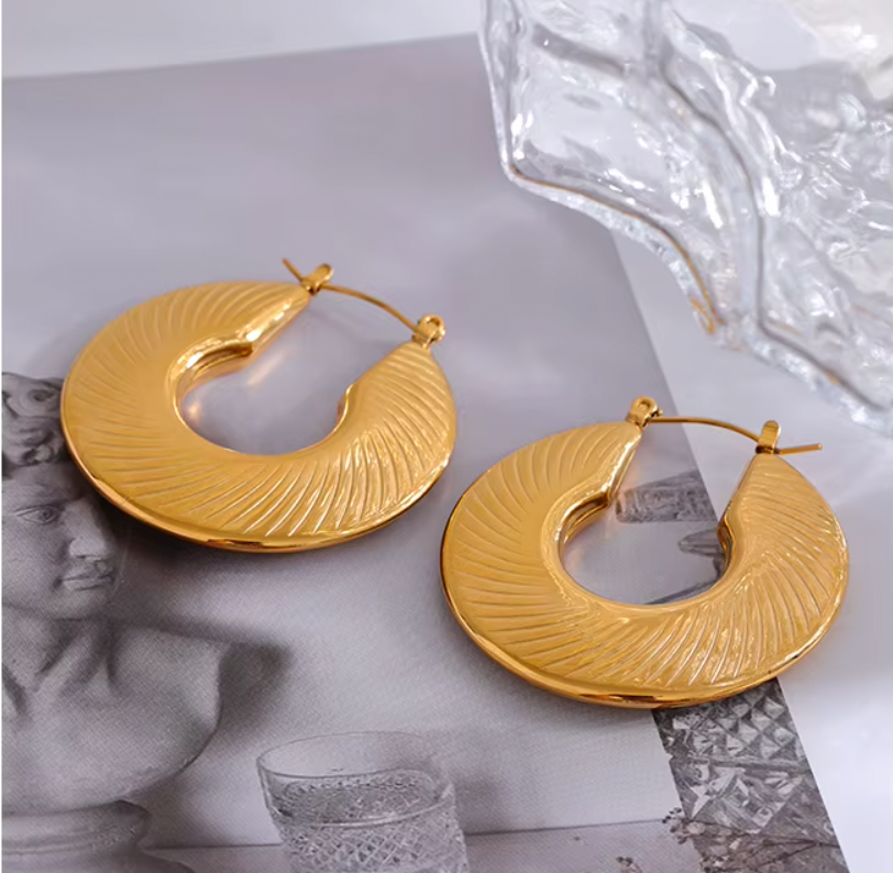 High - Grade Real 18K Gold Plated Women Earring (Waterproof)