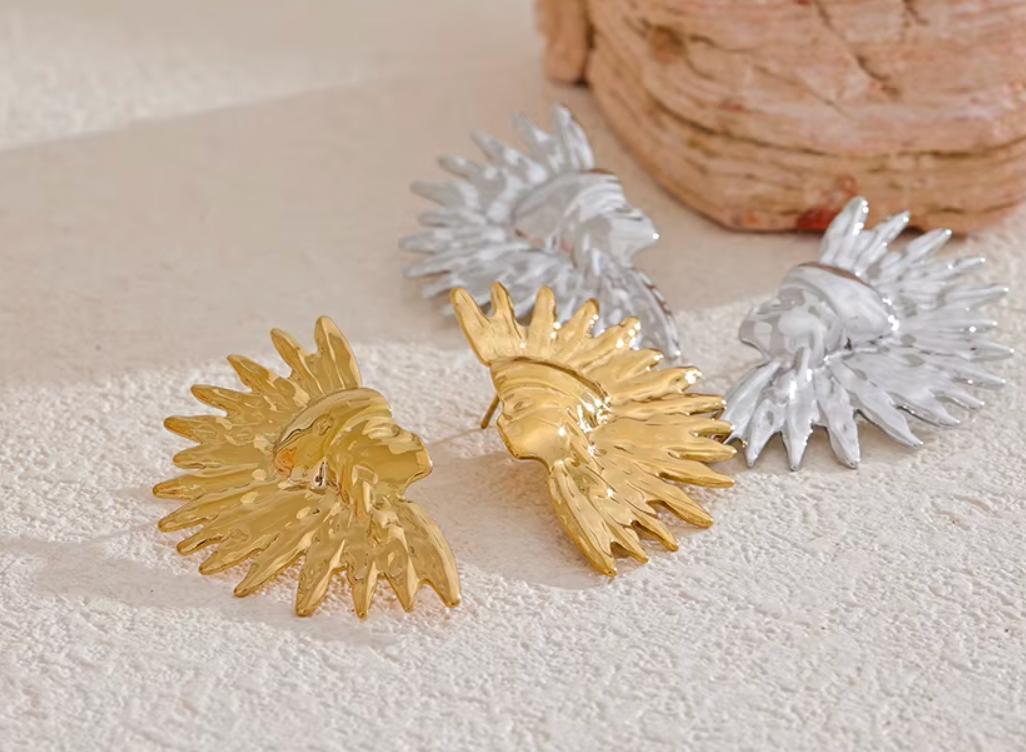 Mayans 18K Gold Plated Earrings