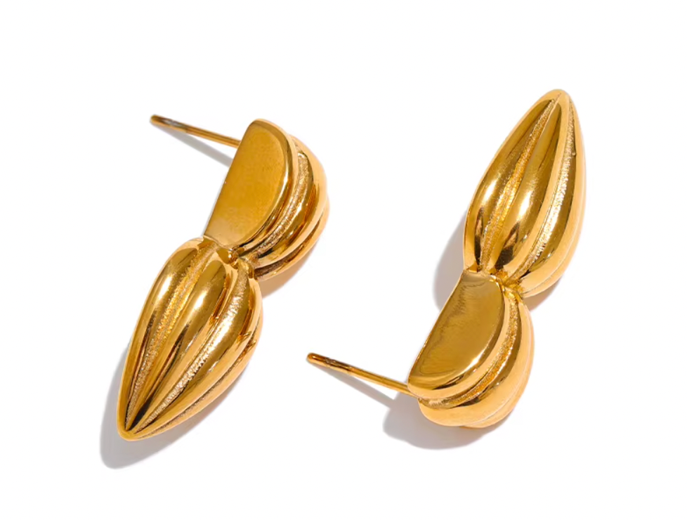 Peas in a Pod 18K Real Gold Plated Earrings