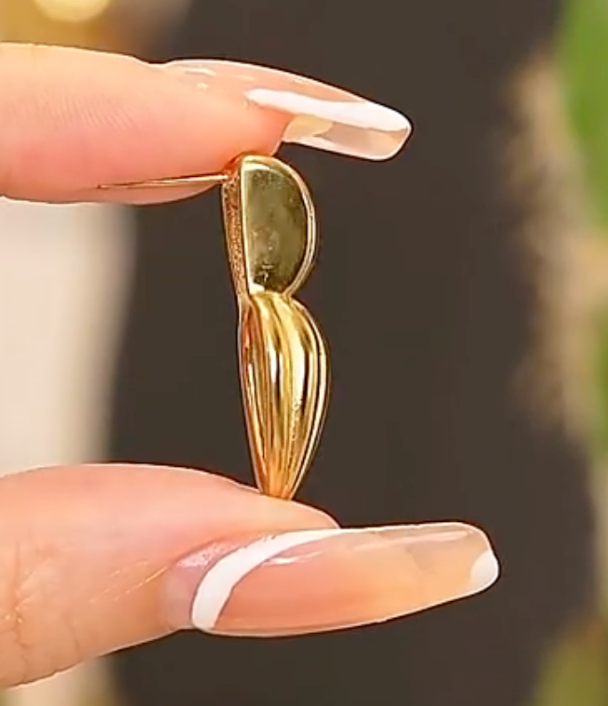 Peas in a Pod 18K Real Gold Plated Earrings