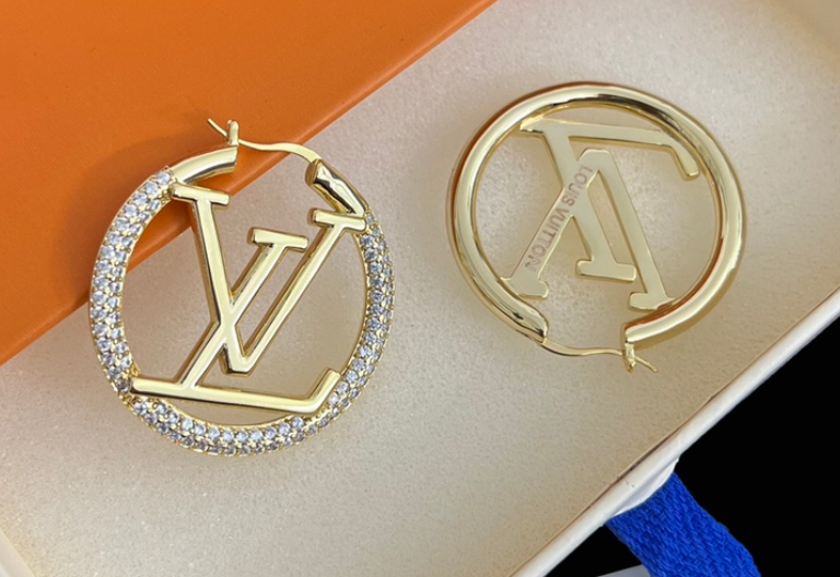 High Quality Luxury Hoop Women's Earrings - Gold