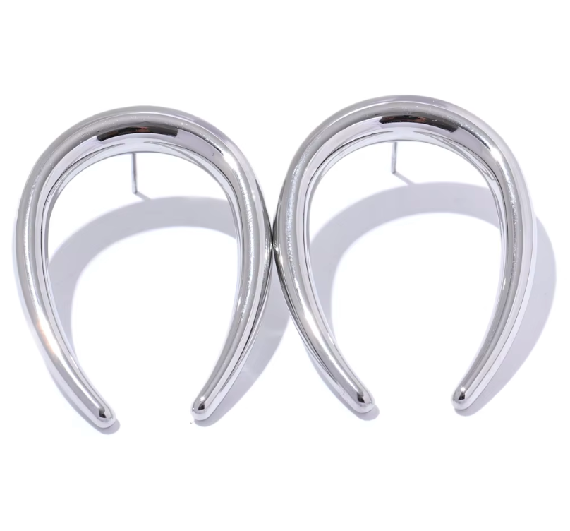 Hollow Real Gold Plated Women's Earring
