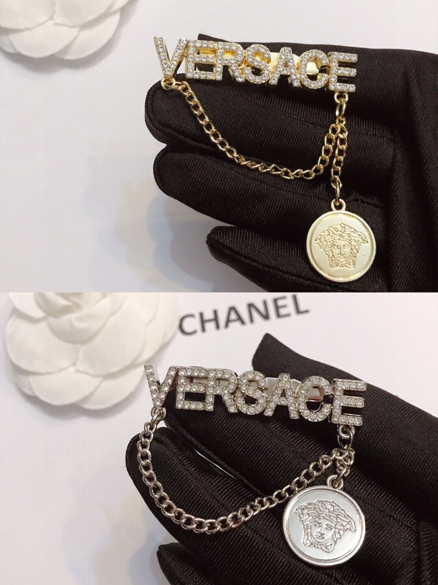 Luxury Versace Gold/Silver Brooch pin