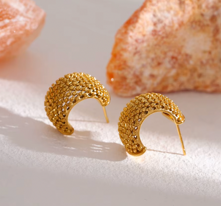 High - Grade Real 18K Gold Plated Earrings (Waterproof)