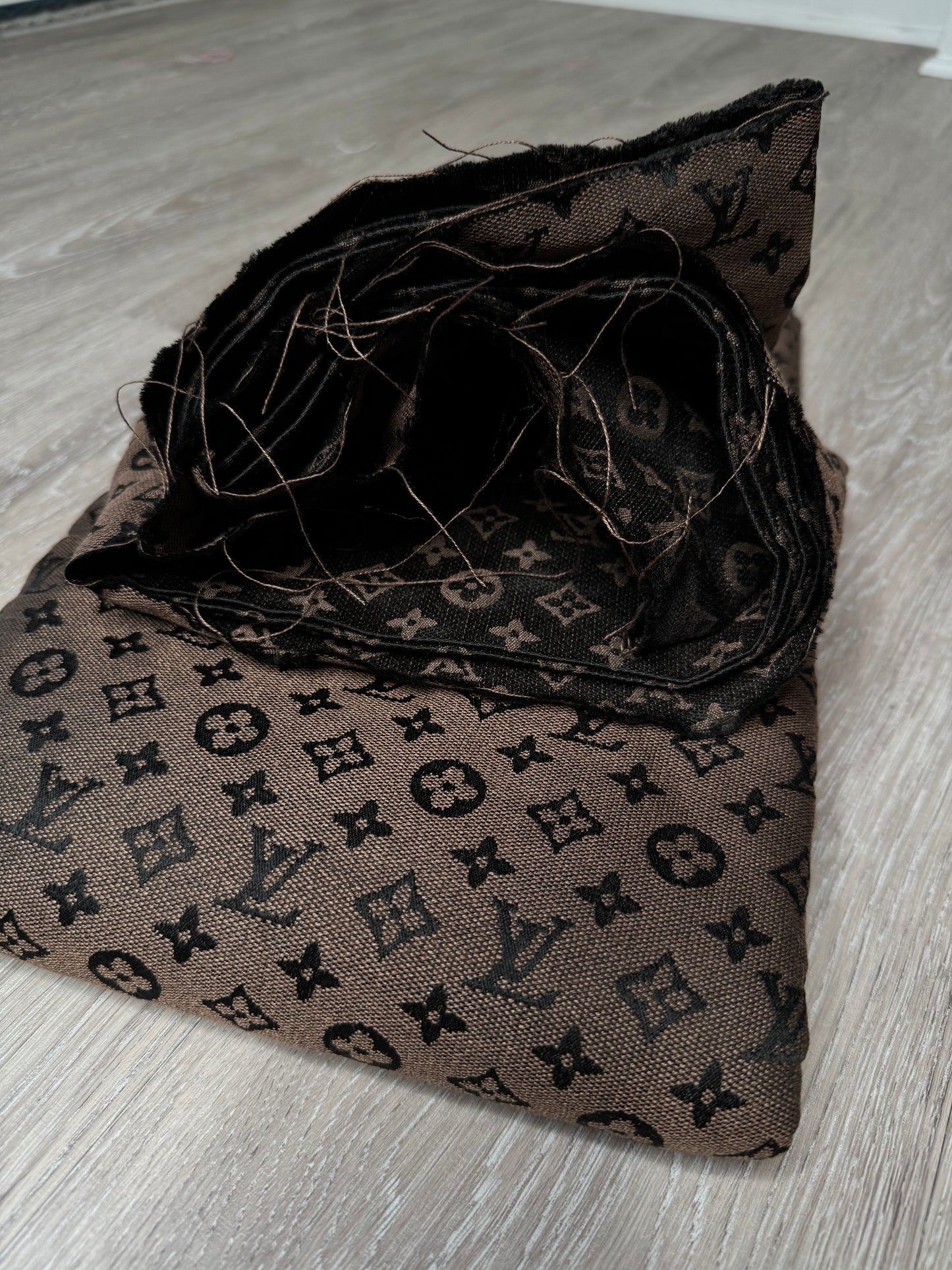 Coffee brown jacquard fabric