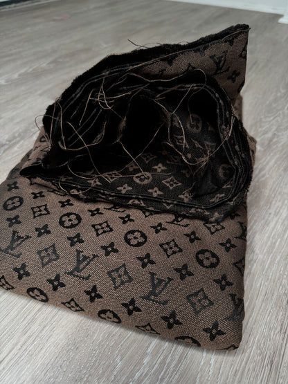 Coffee brown jacquard fabric