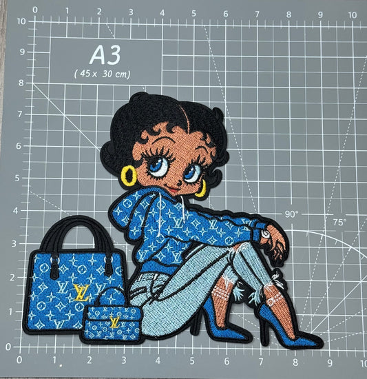 XL Blue Betty with L bag patch