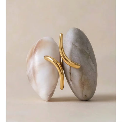 18K Gold plated Spiral Minimalist Adjustable Ring