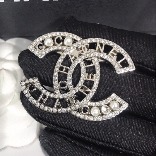 Luxury C. Coco Silver Brooch pin